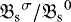${\mathfrak{B}_{\textrm{s}}}^{\sigma} / {\mathfrak{B}_{\textrm{s}}}^{0}$
