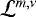 $\mathcal{L}^{{m,\nu}}$