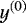 $y^{\left( 0 \right)}$