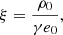 $$ \begin{aligned} \xi&= \frac{\rho _0}{\gamma e_0}, \end{aligned} $$