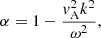 $$ \begin{aligned} \alpha = 1 - \frac{v_{\rm A}^2 k^2}{\omega ^2}, \end{aligned} $$