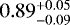 $0.89_{-0.09}^{&#x002B;0.05}$