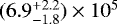 $(6.9^{&#x002B;2.2}_{-1.8})\times10^5$