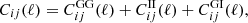 $$ \begin{aligned} C_{ij}(\ell ) = C^{{\mathrm{GG}}}_{ij}(\ell ) + C^{{\mathrm{II}}}_{ij}(\ell ) + C^{{\mathrm{GI}}}_{ij}(\ell ), \end{aligned} $$