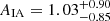 $ A_{\mathrm{IA}} = 1.03^{+0.90}_{-0.85} $