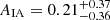 $ A_{\mathrm{IA}} = 0.21^{+0.37}_{-0.36} $
