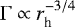 $\Gamma \propto r_{\textrm{h}}^{-3/4}$
