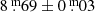 $ 8{{\overset{\text{ m}}{.}}}69\pm0{{\overset{\text{ m}}{.}}}03 $