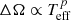 $ \Delta\Omega\propto T_{\mathrm{eff}}^{p} $
