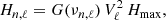 $$ \begin{aligned} H_{n,\ell } = G(\nu _{n,\ell }) \, V_{\ell }^2 \, H_{\rm max} , \end{aligned} $$