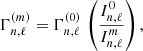 $$ \begin{aligned} \Gamma _{n,\ell }^{(m)} = \Gamma _{n,\ell }^{(0)} \, \left( \frac{I_{n,\ell }^{0} }{I_{n,\ell }^{m} } \right) , \end{aligned} $$