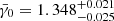 $ {\bar\gamma}_0=1.348^{+0.021}_{-0.025} $