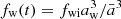 $ {f_{\mathrm{w}}}(t)=f_{\mathrm{wi}} a^{3}_{\mathrm{w}}/{\bar a}^3 $