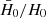 $ {\bar{H}}_0/H_0 $