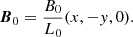 $$ \begin{aligned} {\boldsymbol{B}}_0=\frac{B_0}{L_0}(x,-y,0). \end{aligned} $$