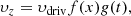 $$ \begin{aligned} \upsilon_z = \upsilon_{\rm driv}f(x)g(t), \end{aligned} $$