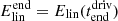 $ E_{\mathrm{lin}}^{\mathrm{end}}=E_{\mathrm{lin}}(t_{\mathrm{end}}^{\mathrm{driv}}) $