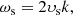 $$ \begin{aligned} \omega _{\rm s}=2\upsilon_{\rm s}k,\end{aligned} $$