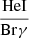 $ \frac{\mathrm{HeI}}{\mathrm{Br}\gamma} $