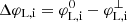 $ \Delta\varphi_\mathrm{{L},i} = \varphi_\mathrm{{L},i}^{0} - \varphi_\mathrm{{L},i}^{\perp} $