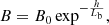 $$ \begin{aligned} B = B_0 \exp ^{-\frac{h}{L_{\rm b}}}, \end{aligned} $$