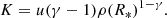 $$ \begin{aligned} K = u(\gamma -1)\rho (R_*)^{1-\gamma }. \end{aligned} $$