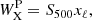 $$ \begin{aligned} W^\mathrm{P}_{\rm X} = S_{500} x_\ell , \end{aligned} $$