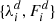 $ \{\lambda^d_i,F^d_i\} $