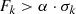 $$ \begin{aligned} F_k > \alpha \cdot \sigma _k \end{aligned} $$