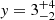 $ \mathit{y}=3^{+4}_{-2} $