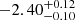 $ -2.40^{+0.12}_{-0.10} $