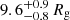 $ 9.6^{+0.9}_{-0.8}\,R_{\mathrm{g}} $