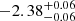 $ -2.38^{+0.06}_{-0.06} $