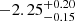 $ -2.25^{+0.20}_{-0.15} $