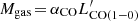 $ M_{\rm gas}\,{=}\,\alpha_{\rm CO} L^\prime_{\rm CO(1-0)} $