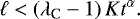 \begin{align*}\ell<(\lambda_{\text{C}}-1)\,Kt^{\alpha}. \end{align*}