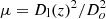 $ \mu = D_{\rm l}(z)^2/D_o^2 $