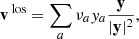 $$ \begin{aligned} \mathbf{v}^\text{ los} = \sum _a \nu _{a} { y}_{a} \frac{\mathbf{y}}{|\mathbf{y}|^2} , \end{aligned} $$