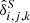$ \hat{\delta}^S_{i,j,k} $
