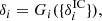 $$ \begin{aligned} \delta _i = G_i(\{\delta ^{\mathrm{IC} }_i\}), \end{aligned} $$