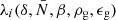 $ \lambda_i(\delta,\bar{N},\beta,\rho_{\mathrm{g}},\epsilon_{\mathrm{g}}) $