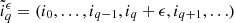 $ \tilde{i}^\epsilon_q = (i_0,\ldots,i_{q-1},i_{q}+\epsilon,i_{q+1},\ldots) $