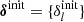 $ \boldsymbol{\delta}^\text{init}=\{\delta^\text{init}_l\} $
