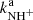 $ k^{\mathrm{a}}_{\mathrm{NH}^+} $
