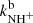 $ k^{\mathrm{b}}_{\mathrm{NH}^+} $