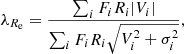 $$ \begin{aligned} \lambda _{R_\mathrm{e} } = \frac{\sum _i F_i R_i |V_i|}{\sum _i F_i R_i\sqrt{V_i^2+\sigma _i^2}}, \end{aligned} $$
