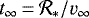 $t_{\infty}\,{=}\,{\cal R}_{\ast}/v_{\infty}$