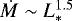 $\dot{M} \sim L_{\ast}^{1.5}$