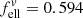 $ f_{\mathrm{ell}}^{\mathit{v}}=0.594 $
