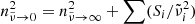 $ n^2_{\tilde\nu\rightarrow0}=n^2_{\tilde\nu\rightarrow\infty}+\sum (S_i/\tilde{\nu}_i^2) $